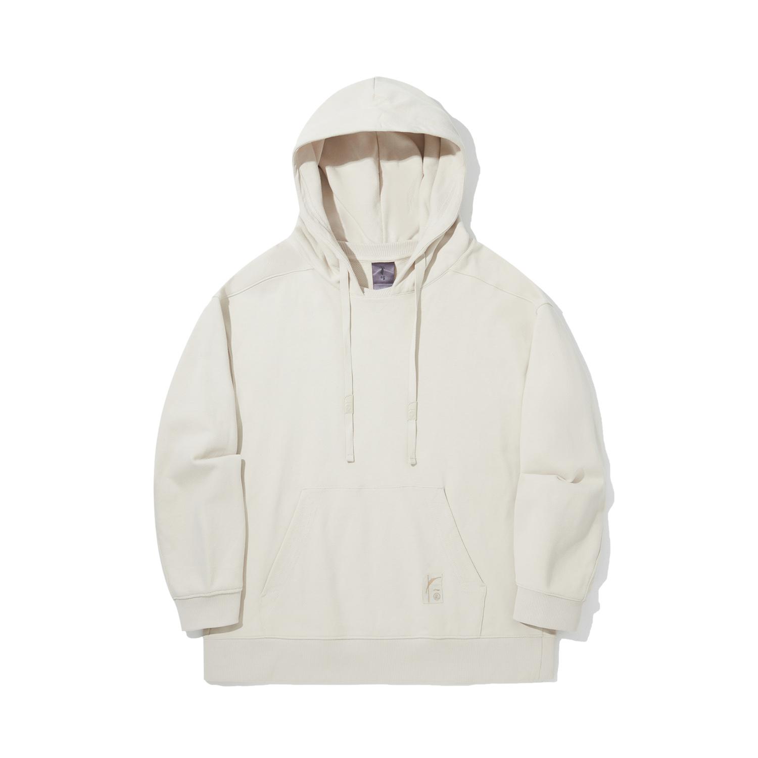Li-Ning Kung Fu Series Oatmeal Gray Loose Fit Hoodie Long Sleeve Sweatshirt AWDUB19-3
