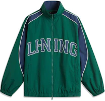 Li-Ning Leaf Retro Water-Resistant Windbreaker Green/Navy Outdoor Jacket AFDU957-6 Li-Ning Leaf Retro Water-Resistant Windbreaker Green/Navy Outdoor Jacket AFDU957-6