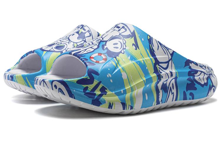 Lookbook 英雄联盟/LEAGUE OF LEGENDS x LiNing李寧 一字拖鞋 男女同款 藍綠