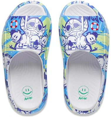 英雄联盟/LEAGUE OF LEGENDS x LiNing李寧 一字拖鞋 男女同款 藍綠 Shop 英雄联盟/LEAGUE OF LEGENDS x LiNing李寧 一字拖鞋 男女同款 藍綠