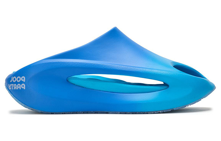Order 英雄联盟 x 中国李宁 云游Slay 泳池派对 水晶鞋底增高回弹 一字拖鞋 男女同款 亮光藍