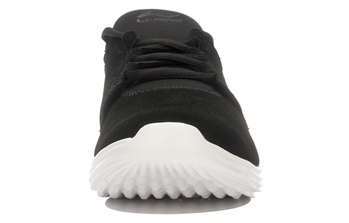 Shop Li-Ning Scarpe Running Basse in Pelle Leggera ''Nero Bianco'' ARBL069-1