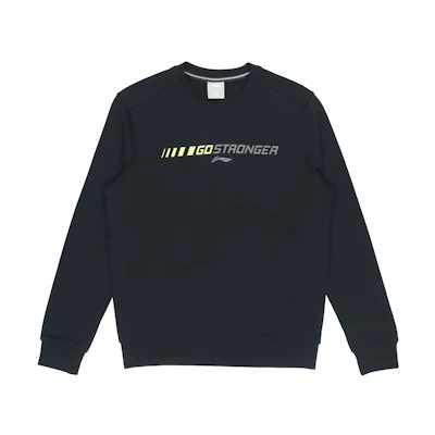 Li-Ning Letter Print Crewneck Sweatshirt Unisex Black AWDRB37-1