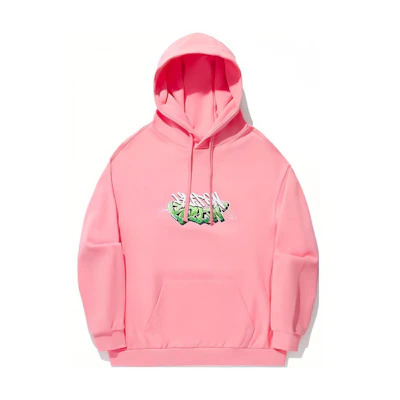 Li-Ning Letter Print Loose Pullover Hoodie Unisex Peach Pink AWDU313-3