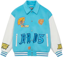 Li-Ning Letter Striped Long-Sleeve Jacket - Scholar Blue/Off-White AJPS001-2 Li-Ning Letter Striped Long-Sleeve Jacket - Scholar Blue/Off-White AJPS001-2