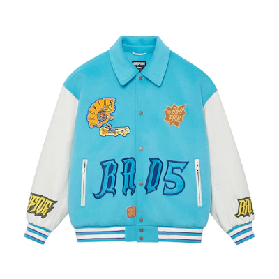 Li-Ning Letter Striped Long-Sleeve Jacket - Scholar Blue/Off-White AJPS001-2