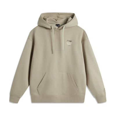 Li-Ning Life Series Antistatic Antibacterial Warm Fleece Hoodie in Olive Green AWDUA05-6