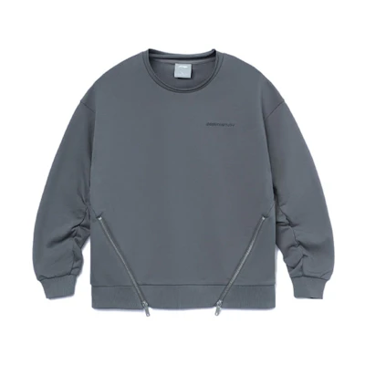 Li-Ning Life Series Zip Pullover Sweatshirt Unisex Gray Couple Style AWDRG11-6
