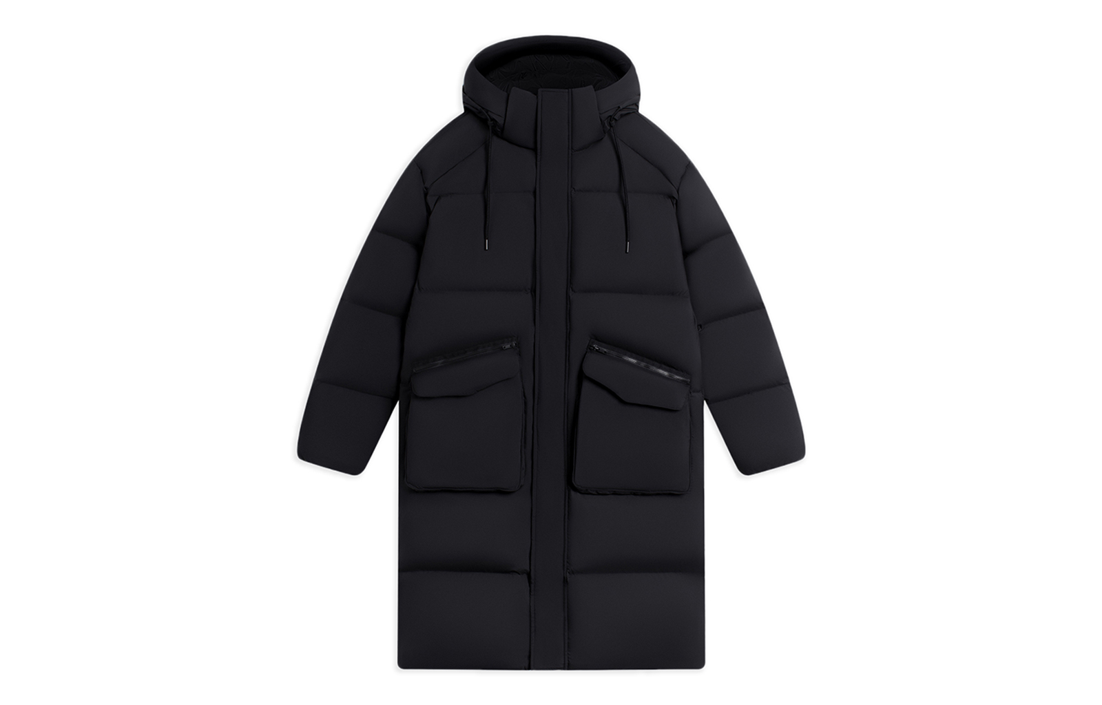 Li-Ning Lifestyle Long Hooded Down Jacket Unisex Casual Solid Color. AYMS373-2