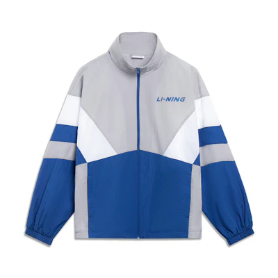 Li-Ning Lifestyle Retro Colorblock Letter Print Jacket Unisex Prussian Blue AJDT503-5