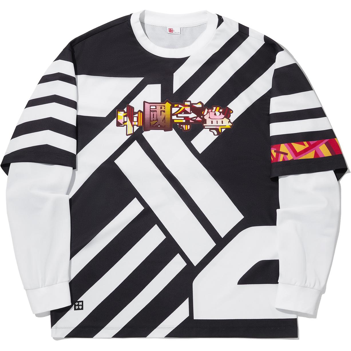 Li-Ning Lifestyle Series Colorblock Loose Fit Breathable Crewneck Sweatshirt Black AHSUF73-2