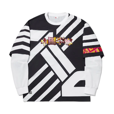 Li-Ning Lifestyle Series Colorblock Loose Fit Breathable Crewneck Sweatshirt Black AHSUF73-2