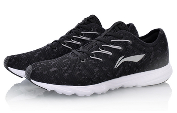 Lookbook Li-Ning Light Weight Sport Shoes 'Black Grey' ARBN021-7