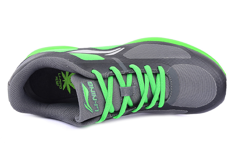 Lookbook Li-Ning Lightweight Breathable Comfort Low-Top Running Shoes 'Grey Green' ARBJ011-4