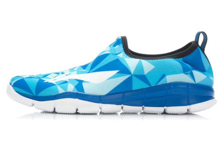 Li-Ning Lightweight Breathable Low-Top Running Sneakers 'White Blue' AFHK027-1