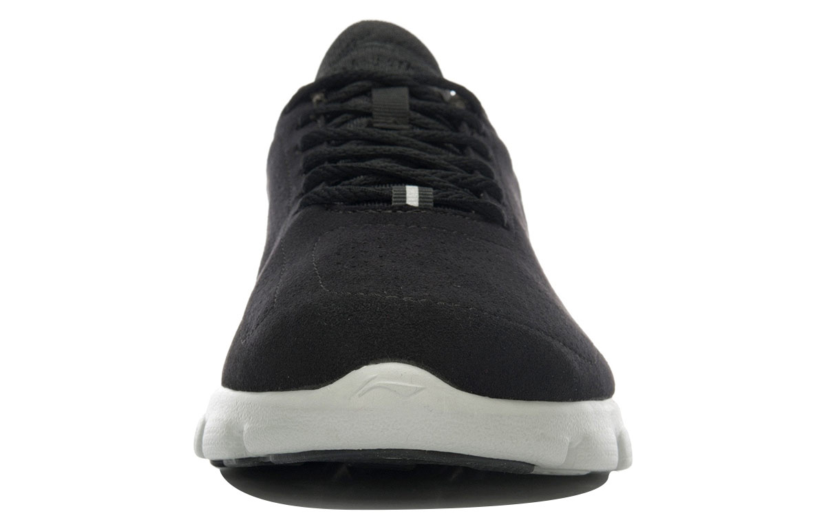 Shop Li-Ning Lightweight Breathable Running Shoes 'Black Grey' ARBL073-1