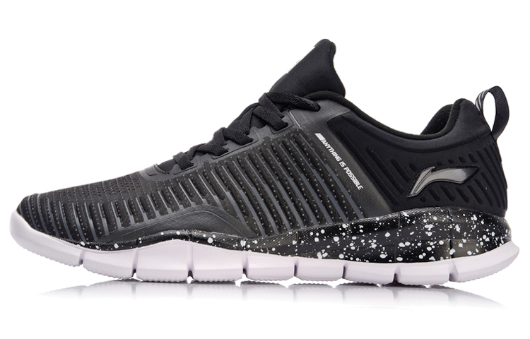 Li-Ning Lightweight Breathable Support Flexible Sports Shoes 'Black' AFHN007-1