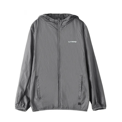 Li-Ning Lightweight Hooded Jacket Gray - Casual Sports Beachwear LSLS001-1