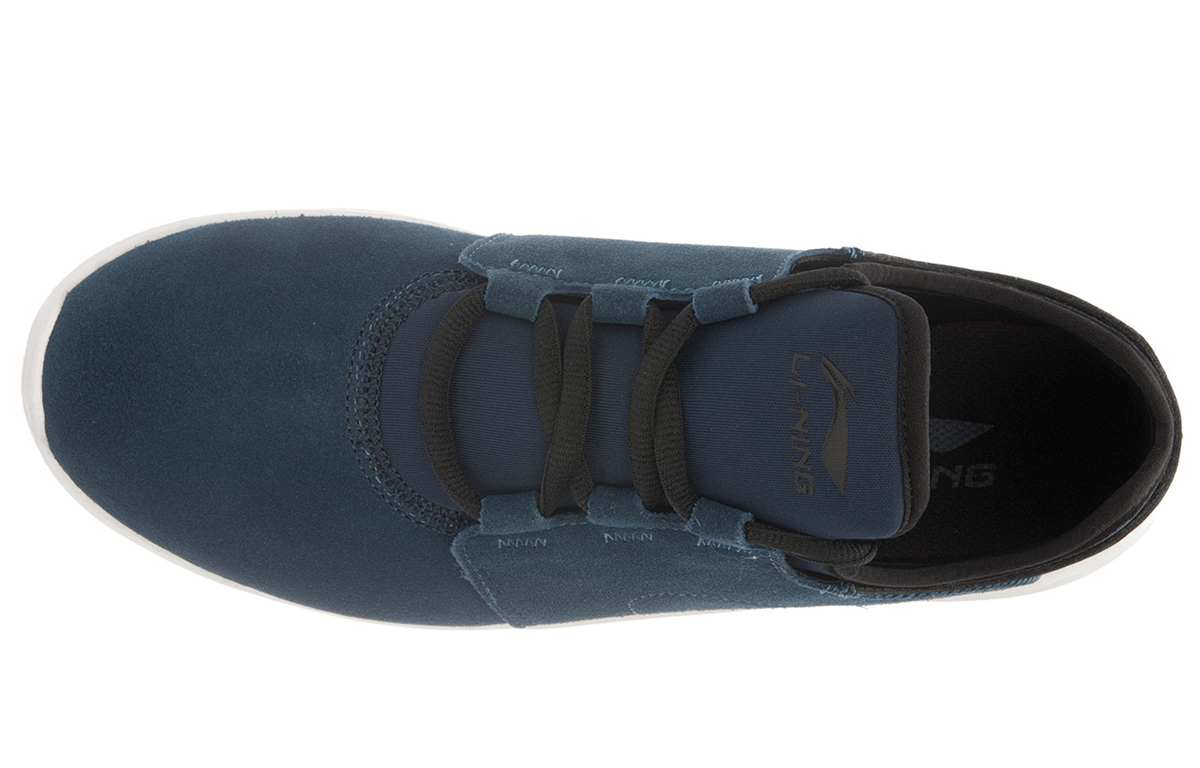 Li-Ning Lightweight Leather Running Shoe 'Blue Black White' 圖 3