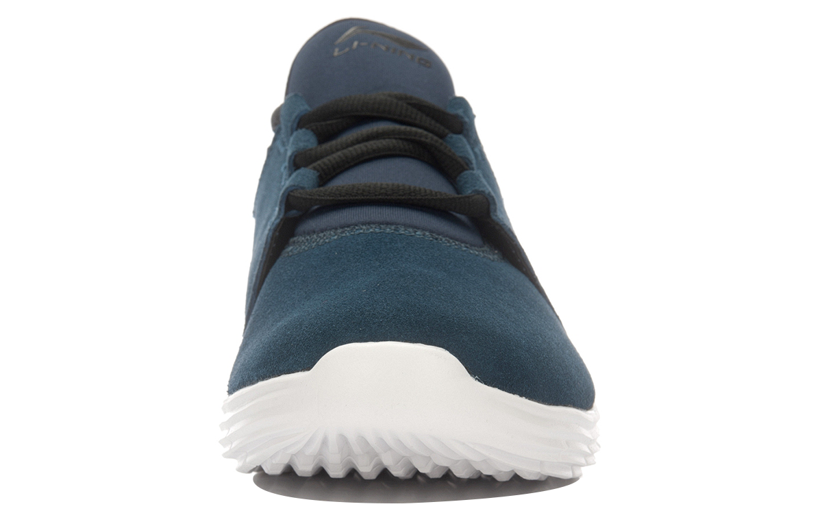 Li-Ning Lightweight Leather Running Shoe 'Blue Black White' 圖 4