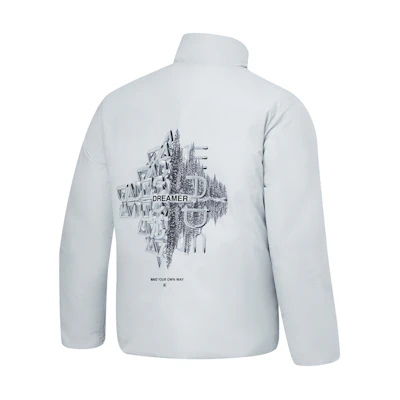 Li-Ning Lightweight Reversible Jacket White with Letter Pattern Print AYMT327-3