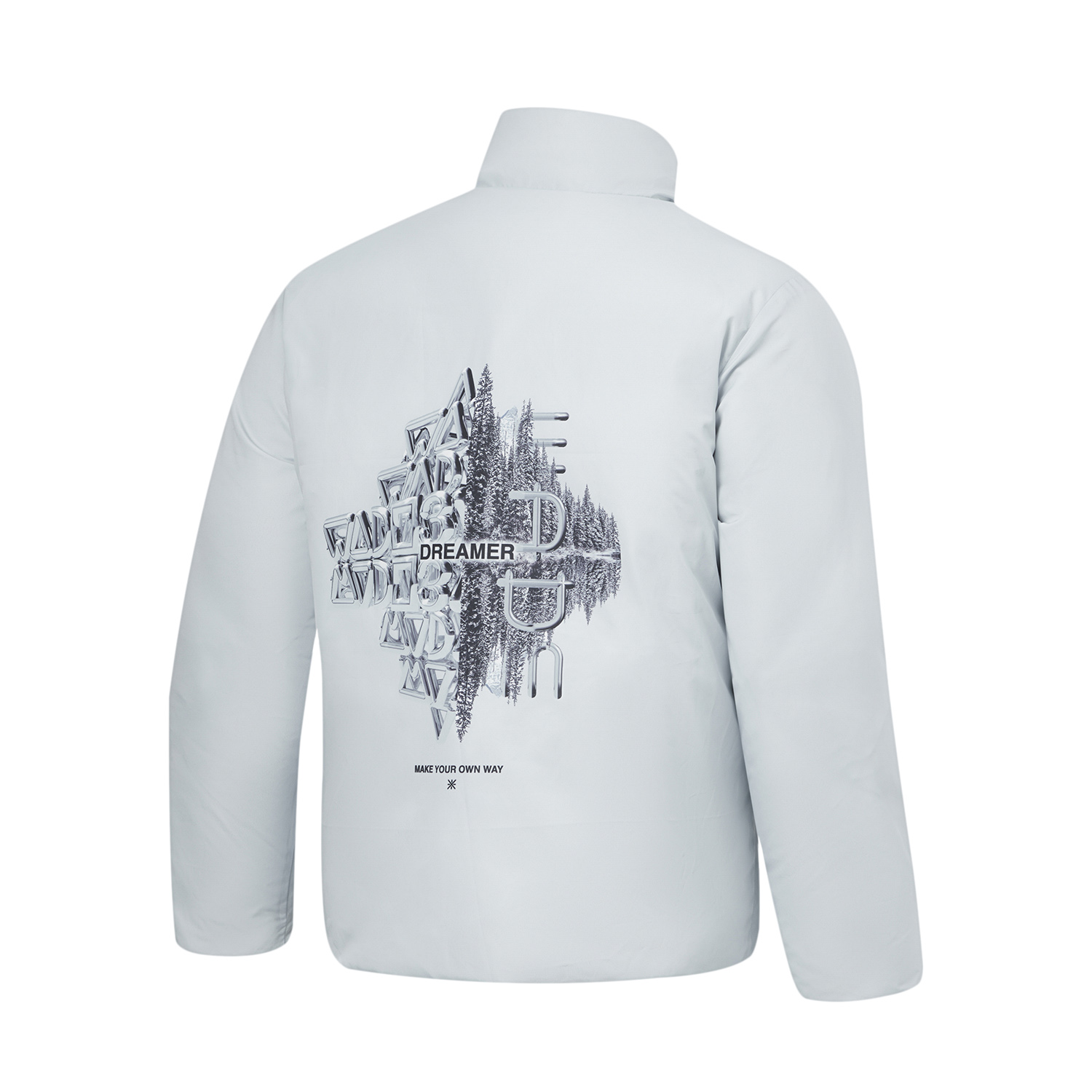 Order Li-Ning Lightweight Reversible Jacket White with Letter Pattern Print AYMT327-3