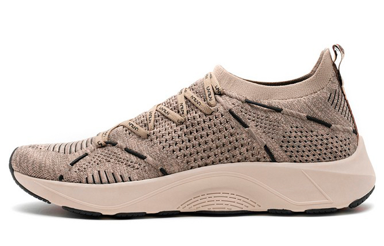 Li-Ning Lightweight Shock-Absorbing Running Shoes 'Beige Khaki' ARHN103-4