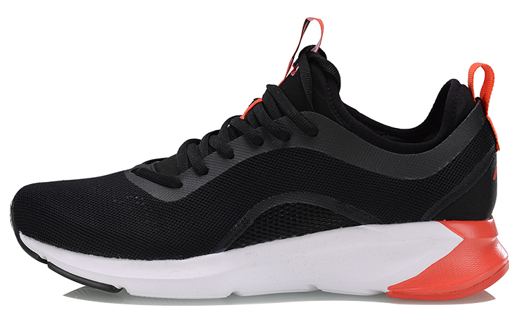 Li-Ning Lightweight Shock Absorbing Running Shoe 'Black Red' ARHP065-2