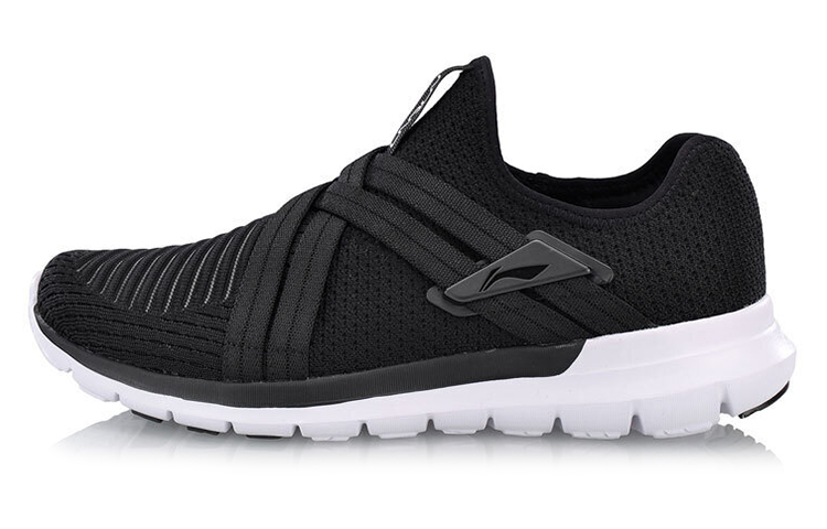 Li-Ning Lingdong V2 Slip-On Running Shoes 'Black White' ARHN171-1