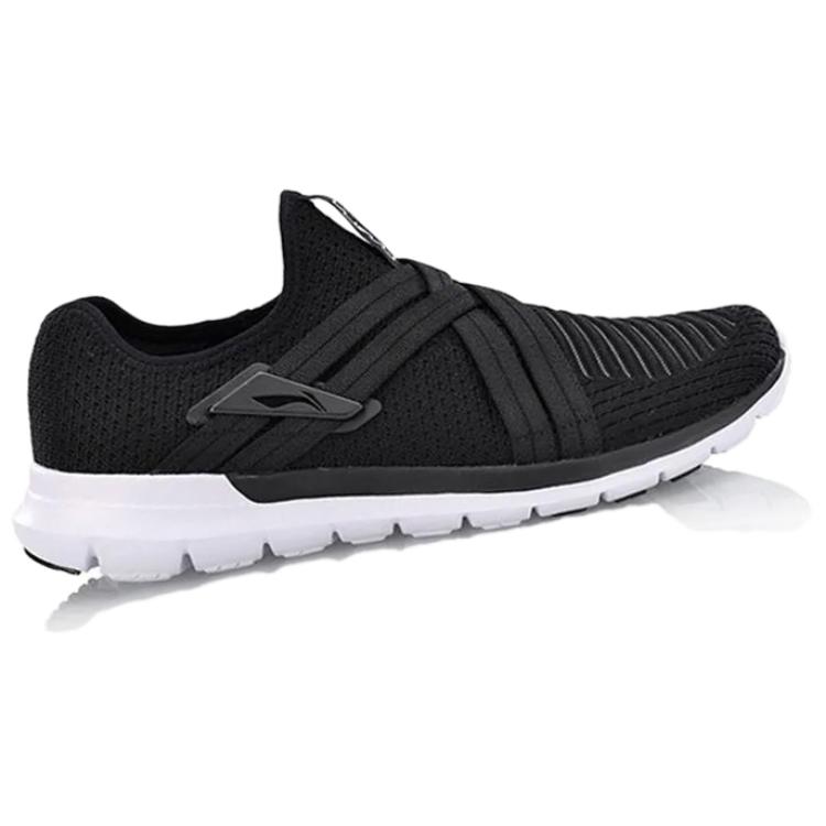Lookbook Li-Ning Lingdong V2 Slip-On Running Shoes 'Black White' ARHN171-1