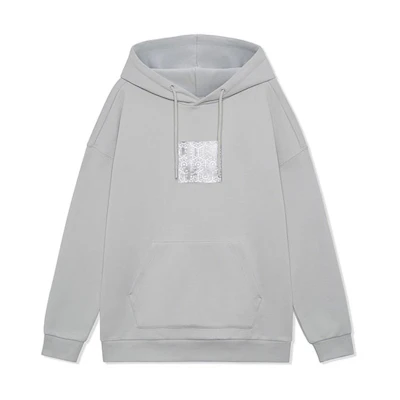 Li-Ning Lingzhi Loose Fit Hoodie with Solid Logo - Unisex Gray AWDRF47-3