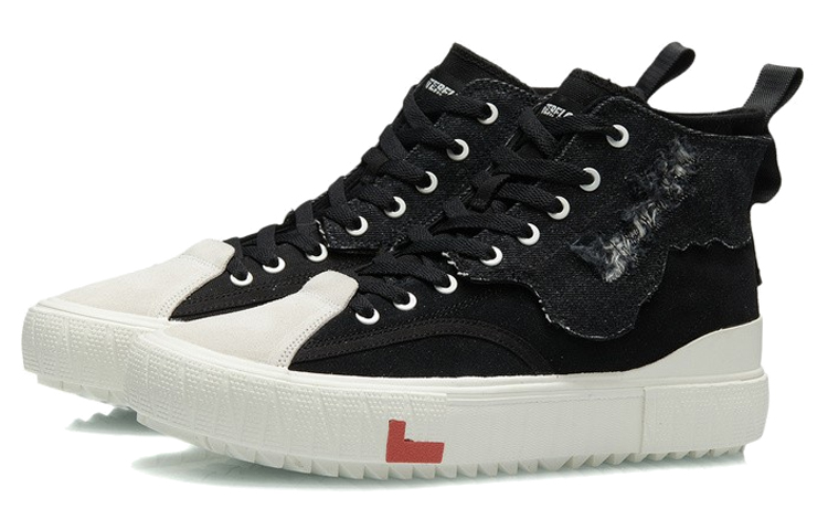 Shop Li-Ning LiNing CF 'Layered Black White High-Top' AGCR319-2