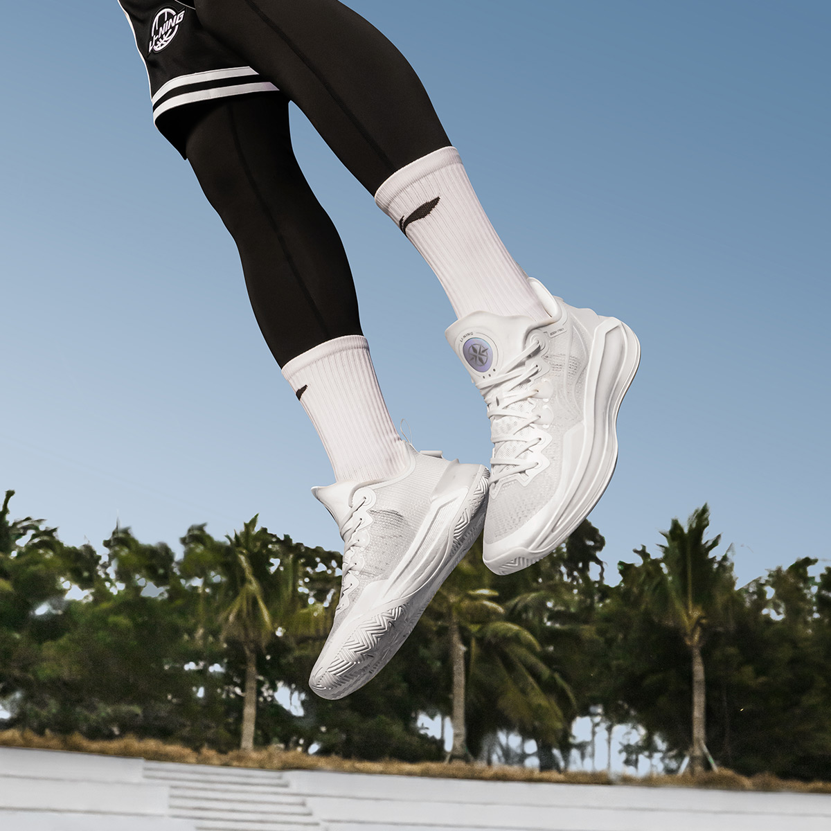 Cheap LiNing李寧 利刃3 V2 白珍珠 耐磨支撐 低幫 實戰籃球鞋 男女同款 雲霧白