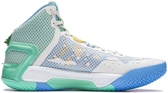 李宁 利刃4 圣诞節 高回彈 䨻 耐久透氣 情侶同款 減震防滑 中幫 專業實戰籃球鞋 白藍綠 Order 李宁 利刃4 圣诞節 高回彈 䨻 耐久透氣 情侶同款 減震防滑 中幫 專業實戰籃球鞋 白藍綠
