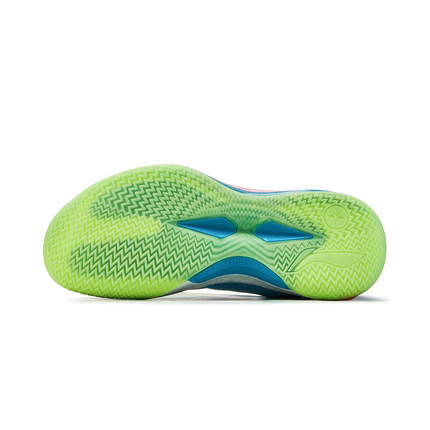 Details for LiNing李寧 利刃4 v2 毒蛙 情侶款 減震耐磨輕便 低筒 籃球鞋 男款 藍綠色