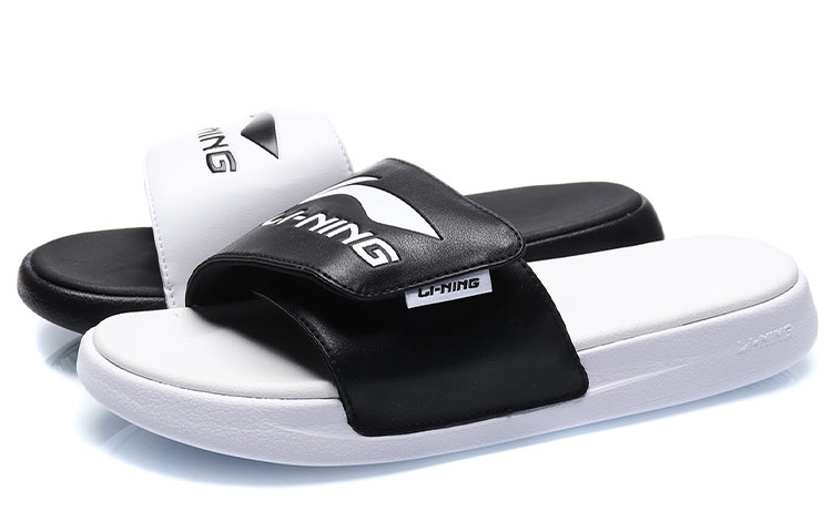 Lookbook Li-Ning LN Slipper 'Mismatched Black White' AGAR009-3