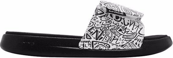 Li-Ning LN Slipper 'White Black Graffiti' AGAR009-2 Li-Ning LN Slipper 'White Black Graffiti' AGAR009-2