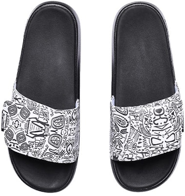 Li-Ning LN Slipper 'White Black Graffiti' AGAR009-2 Shop Li-Ning LN Slipper 'White Black Graffiti' AGAR009-2