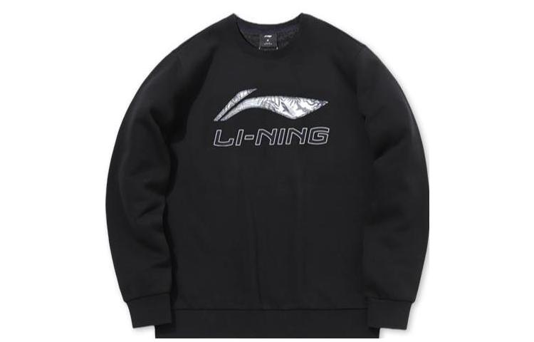 Li-Ning Logo Camouflage Print Crewneck Sweatshirt Black AWDT613-1