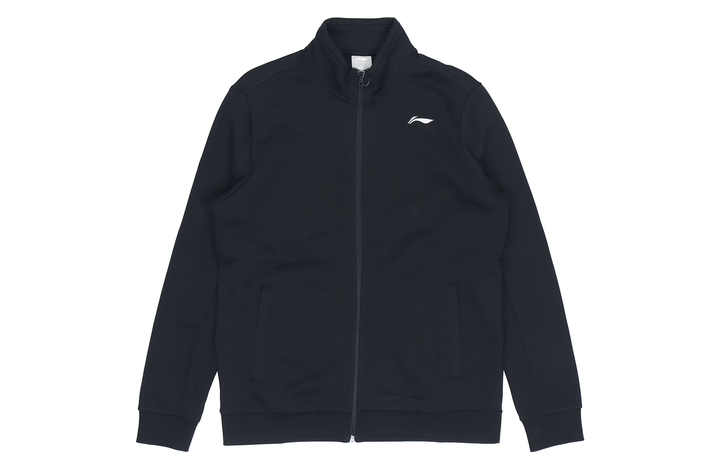 Li-Ning Logo Casual Knit Track Jacket Black Fall Edition AWDR627-1