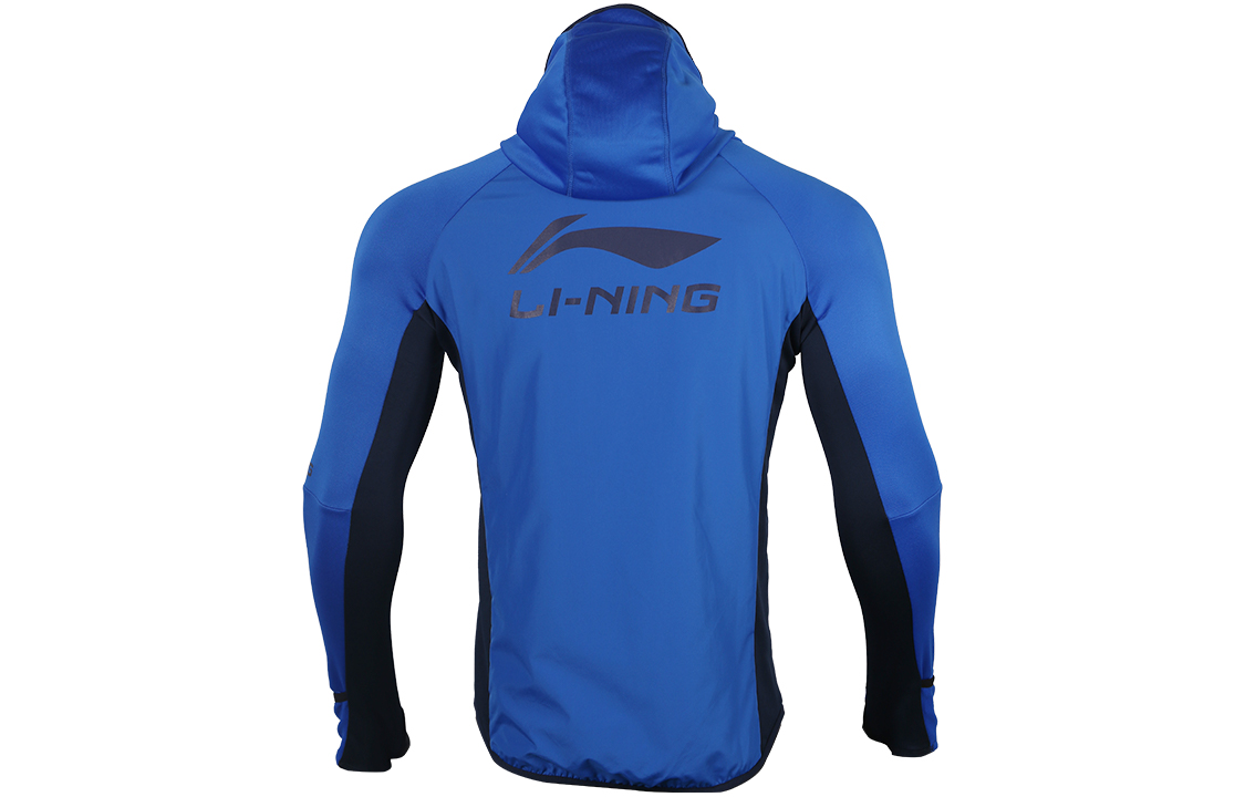 Li-Ning Logo Colorblock Pullover Hoodie Men’s Blue AWDR619-2