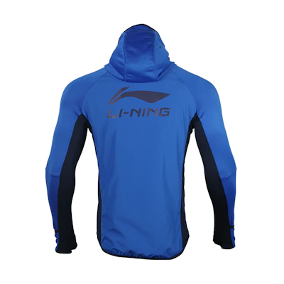 Li-Ning Logo Colorblock Pullover Hoodie Men’s Blue AWDR619-2