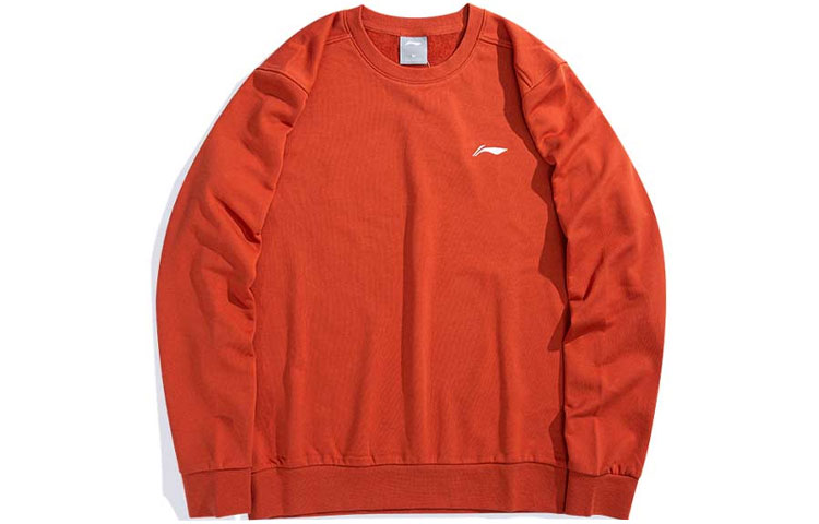 Li-Ning Logo Embroidered Oversized Crewneck Sweatshirt Orange (Unisex) AWDRC69-3