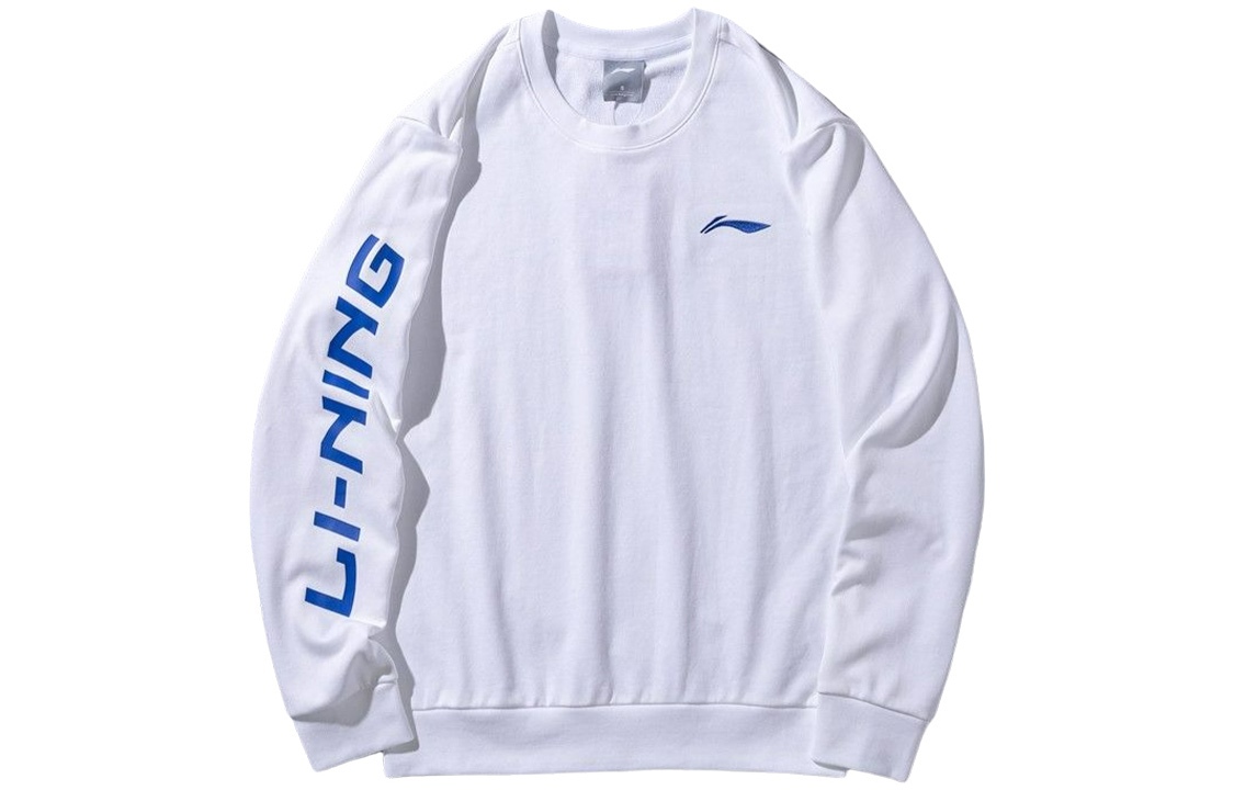 Li-Ning Logo Print Crewneck Sweatshirt Unisex White AWDS415-2