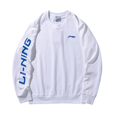 Li-Ning Logo Print Crewneck Sweatshirt Unisex White AWDS415-2