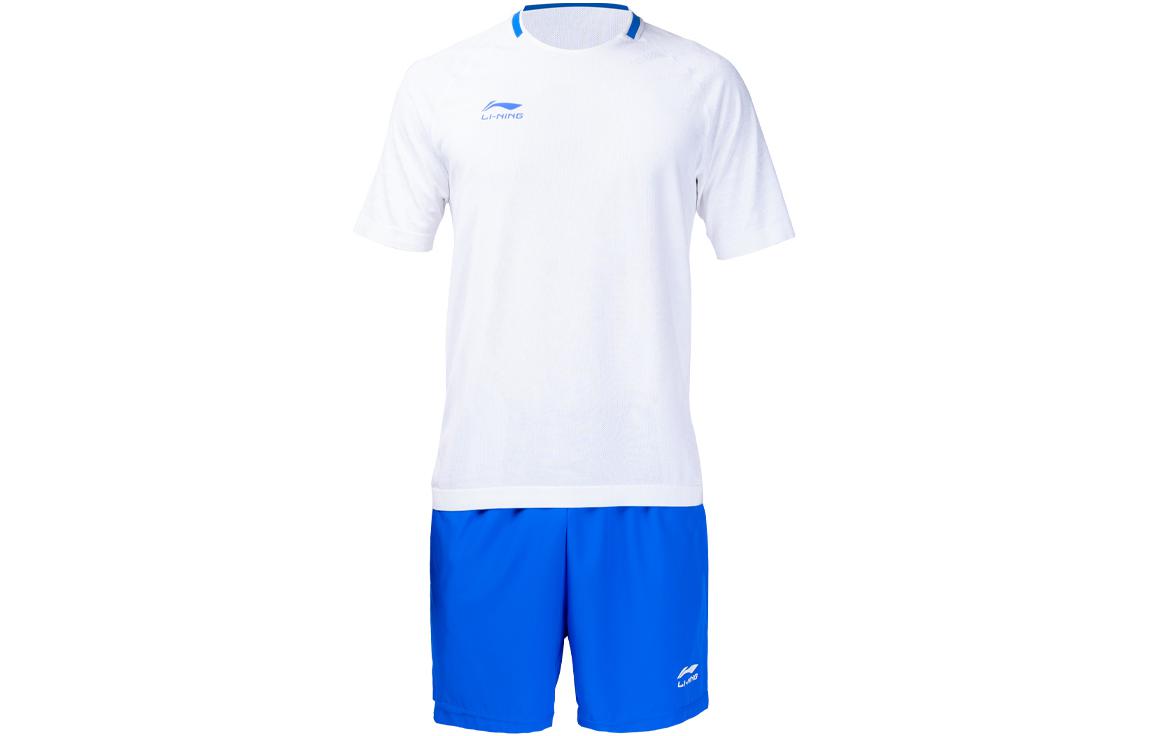 Li-Ning Logo Print Crewneck T-Shirt & Straight Shorts Football Set AATS037-1