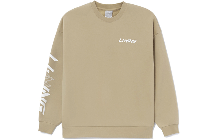Li-Ning Logo Print Fleece Pullover Crewneck Sweatshirt Unisex AWDRB77-11
