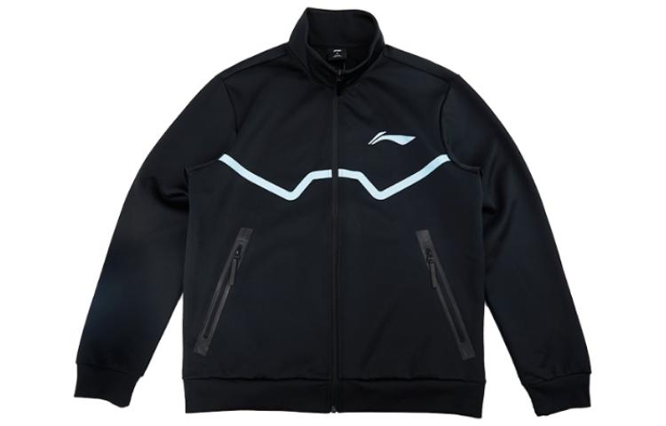 Li-Ning Logo Print High-Neck Zip Jacket Black AWDSD97-1