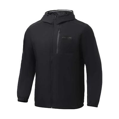Li-Ning Logo Print Hooded Jacket Black AFDR759-1