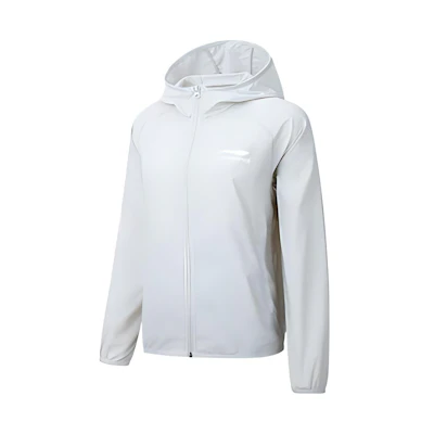 Li-Ning Logo Print Hoodie Jacket Unisex - Gray YFDT135-2